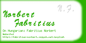 norbert fabritius business card